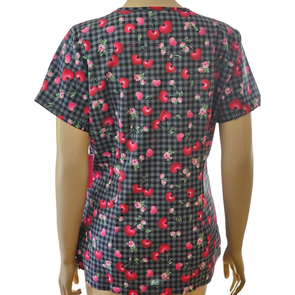 Betsey Johnson Koi Bell Women’s Scrub Top Mon Cheri - Image 4 of 4
