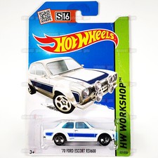 2015 Hot Wheels 70 FORD ESCORT RS1600 #221 white- HW Workshop- 1:64 Mattel CFL30