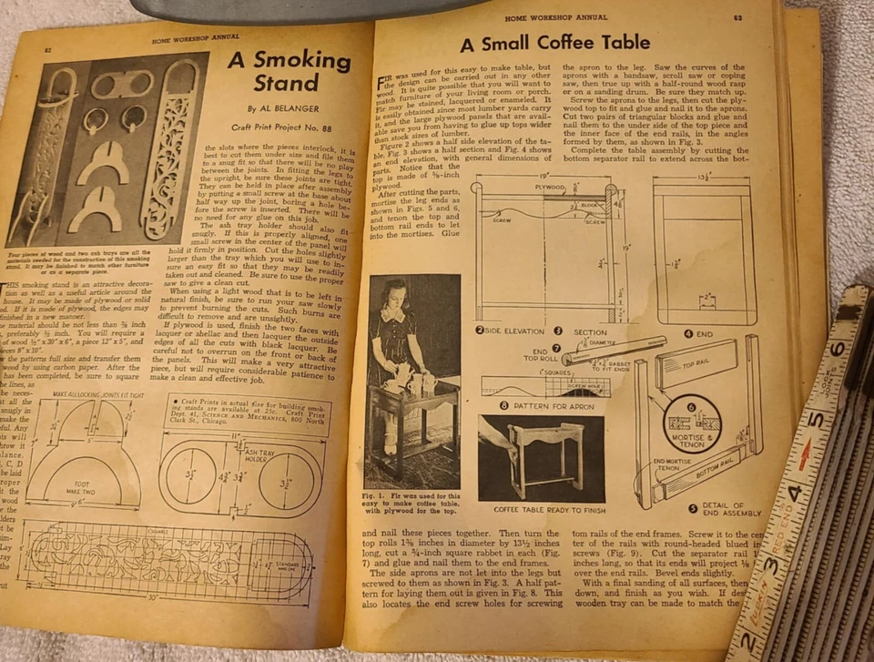 Home Workshop Annual 1941 Science & Mechanics 33 Useful Things To Build READ - Image 4 of 4