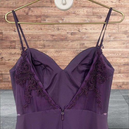 New! Azazie Lexy Plum Purple Prom Or Bridesmaid Dress Custom Size 6 Unaltered - Picture 5 of 13