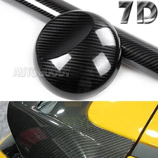12" x 60" Super Gloss 7D Black Carbon Fiber Vinyl Air Bubble Free 1ft x 5ft 6D