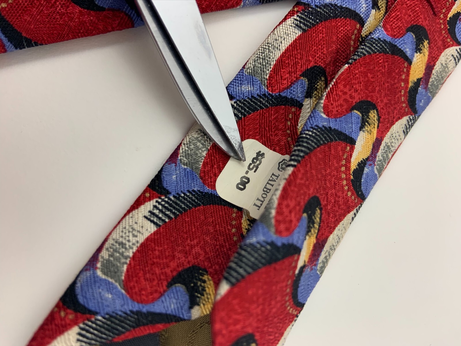 ROBERT TALBOTT STUDIO - Red Multicolor 100% SILK … - image 5