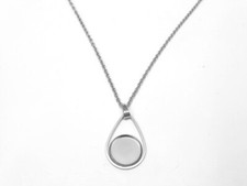 3 pcs. 304 Stainless Steel Silver Chain Necklaces 20 12mm - Teardrop Style
