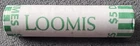 $5 Roll Dime Roll, Bank Wrapped Roll; 50 Dimes, Loomis