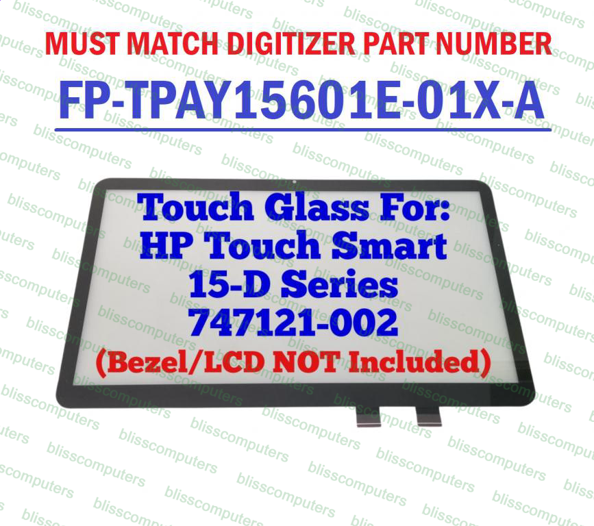 HP 15-d021ca 15-d027cl TouchSmart Notebook PC Touch Screen Digitizer Glass only