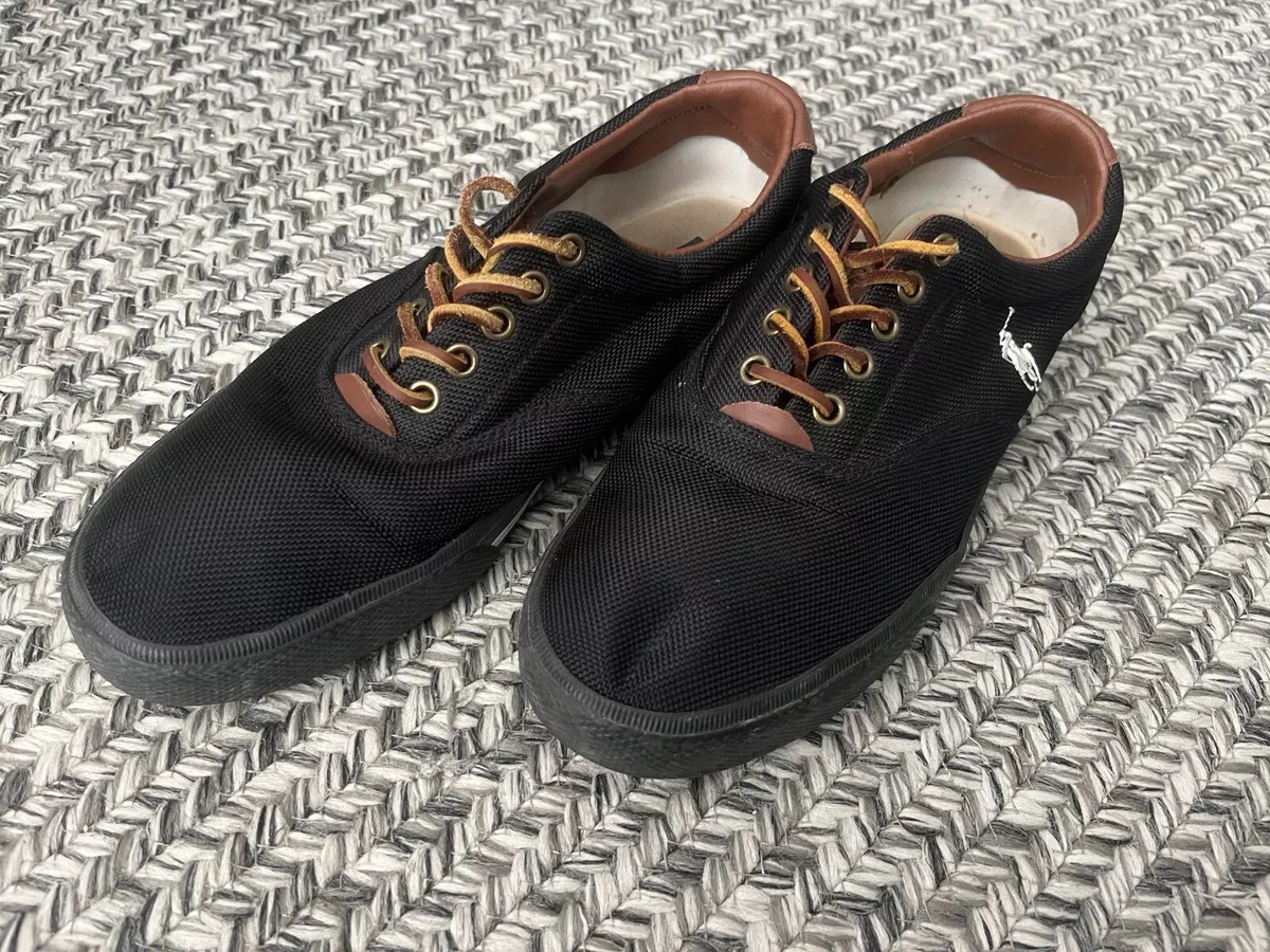 Polo Ralph Lauren Men s Vaughn Black Sneaker Casual Shoes Size 9.5