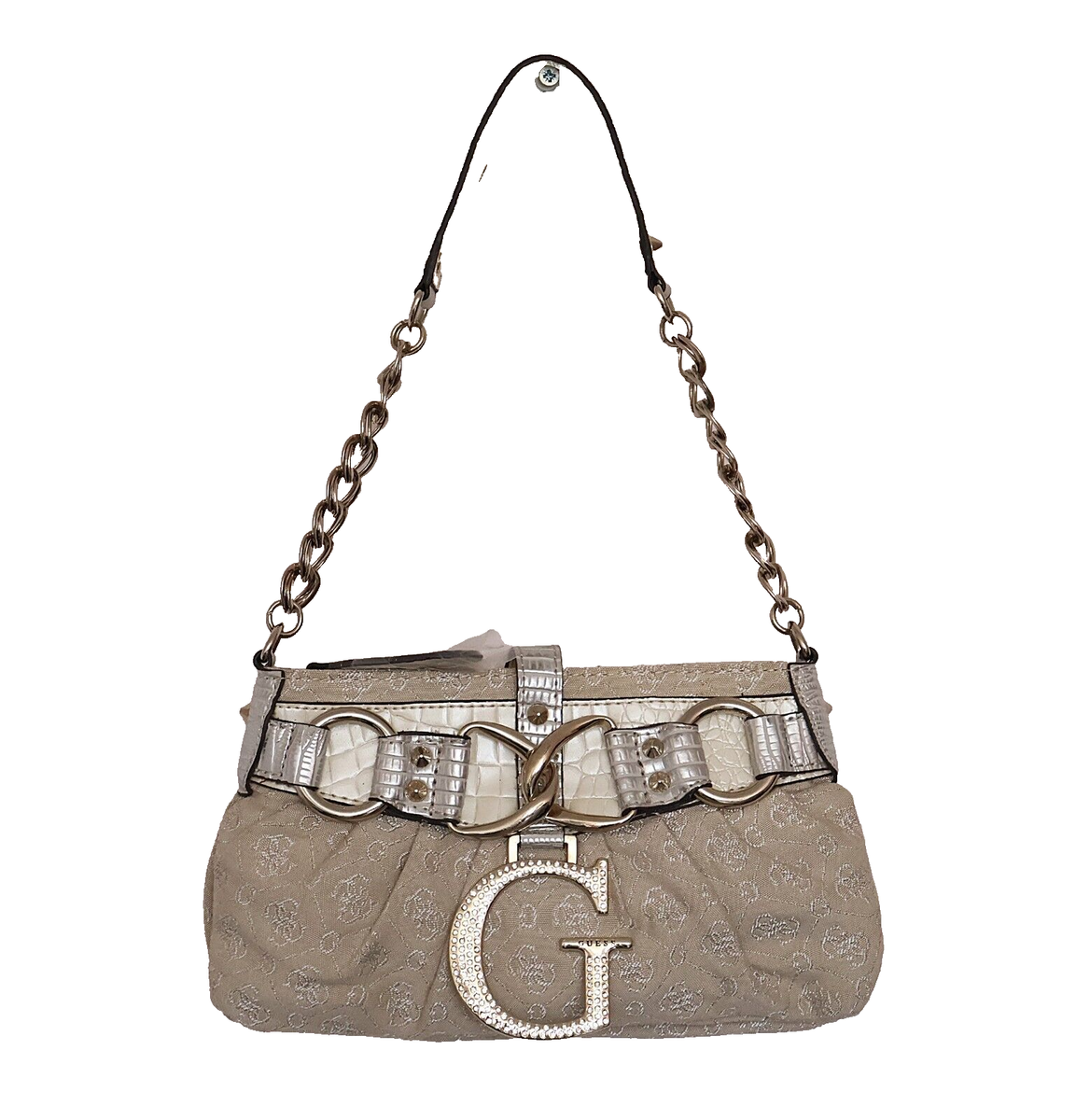 GUESS vintage Y2K Beige silver women's Handbag