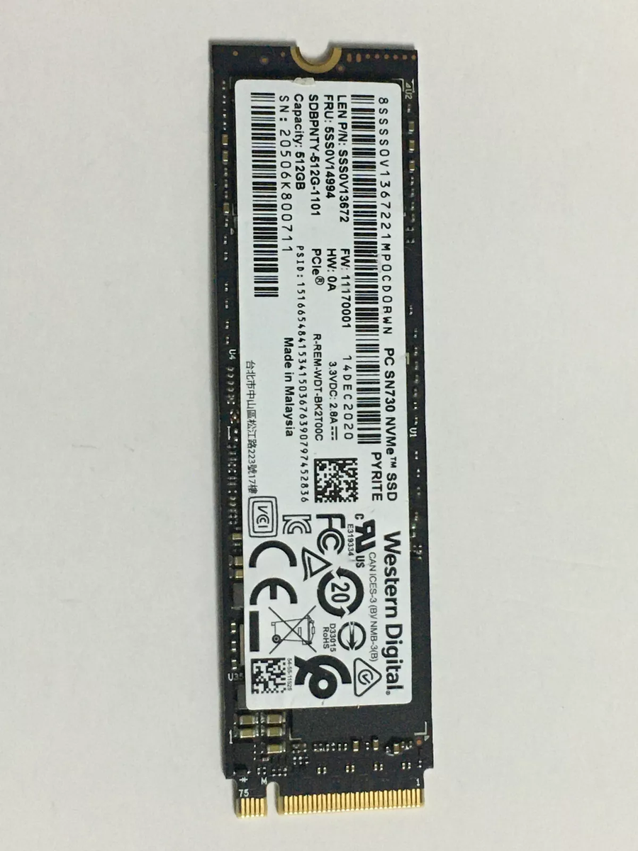 内蔵型SSD Western Digital SSD NVMe SN730 1TB 1TB PC SN730