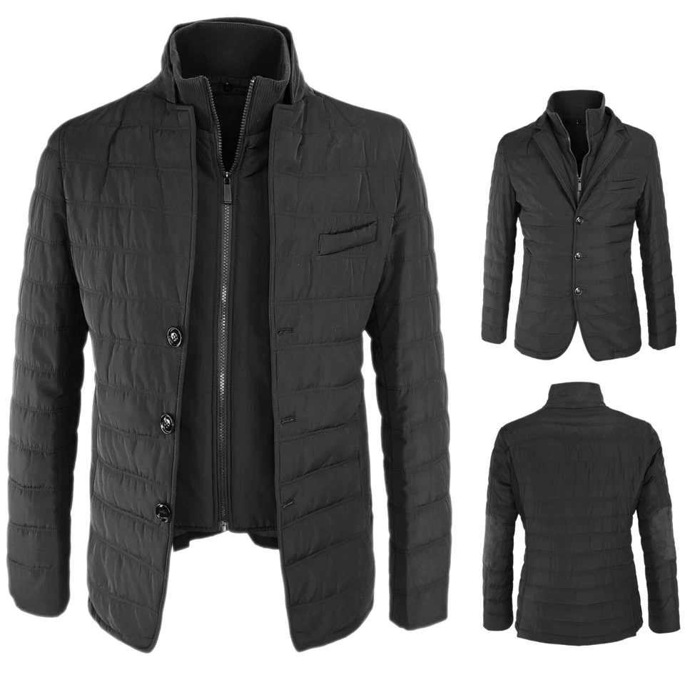 Giubbotto Uomo Invernale Giubbino Sartoriale Giaccone Elegante Piumino VEQUE - Immagine 4 di 4