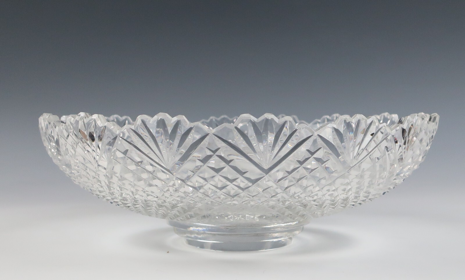 Antique Silver Plate Cut Crystal Swan Tazza Table Centerpiece Bowl Compote Glass