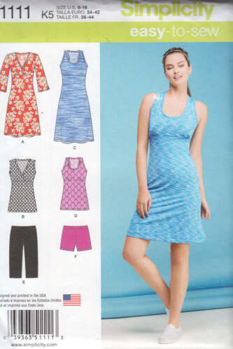 Sewing Pattern Simplicity Easy-to-Sew 1111 Knit Sport Dress or Tunic, Shorts - Picture 1 of 2