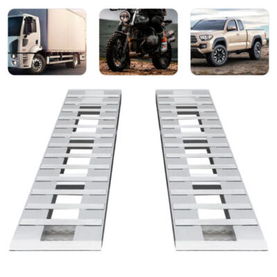 2pcs Aluminum Trailer Ramps Loading Ramps Truck Car Auto Trailer Ramps