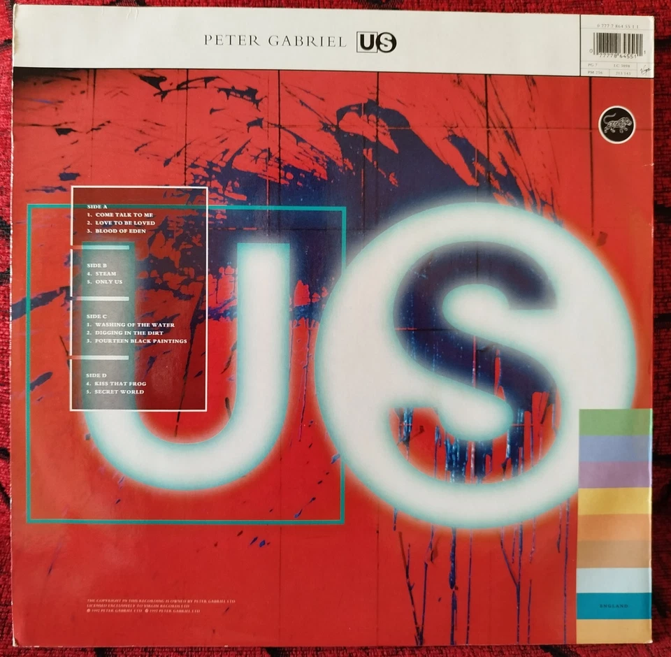 PETER GABRIEL ** Us ** ORIGINAL 1992 UK 1st ISSUE 2-LP w/ INSERT **Genesis - Image 2 of 4