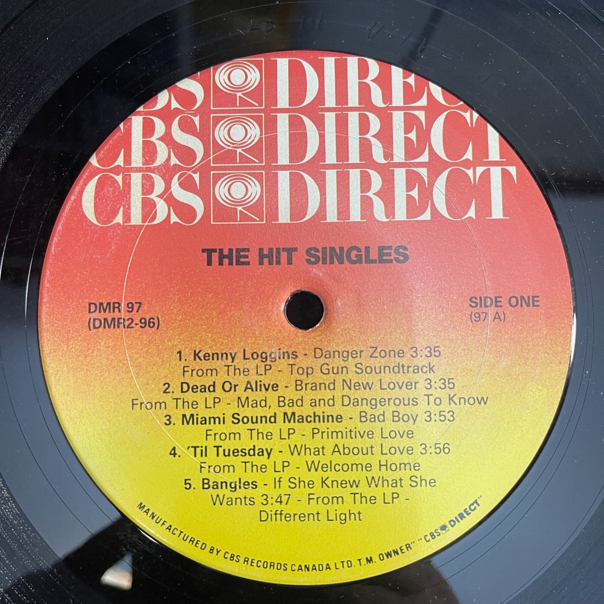 THE HIT SINGLES - 2LP Hits of 1987 CBS Direct (DMR 98) Compilation 