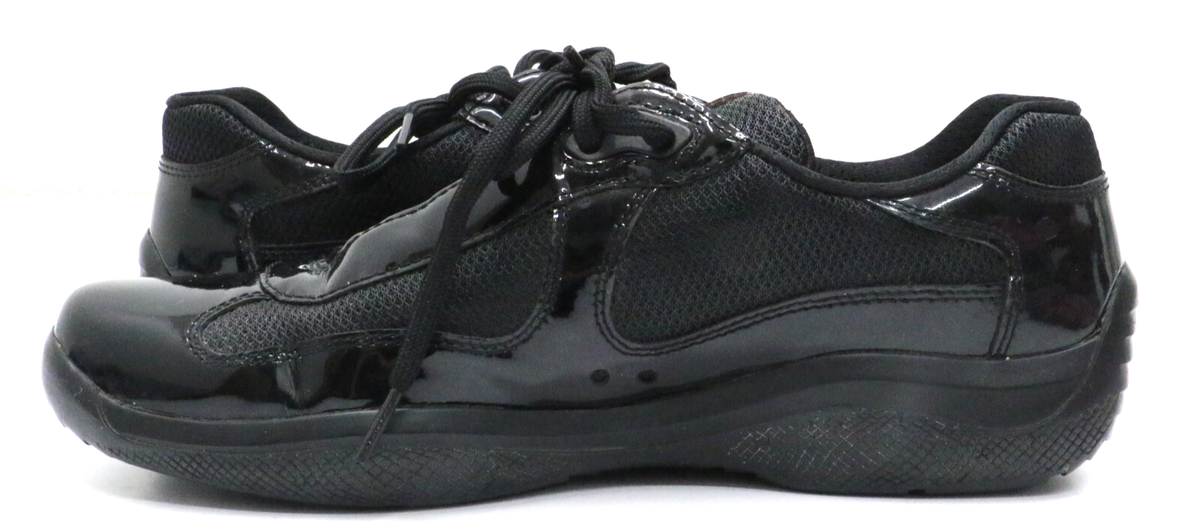 PRADA PS0906 American Cup Black Patent Leather Shoes Size 6 US | eBay