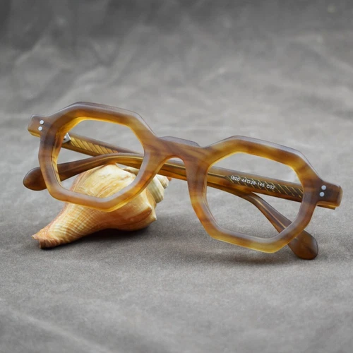 Acetat Vintage Brille quadratisch Männer Frauen klare Gläser Retro Brille Gestell - Bild 15 von 51