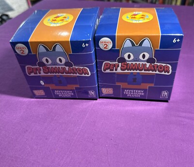 Two Pet Simulator X Series 2 Big Games Plush Toys - Mystery Treasure Sealed NIB