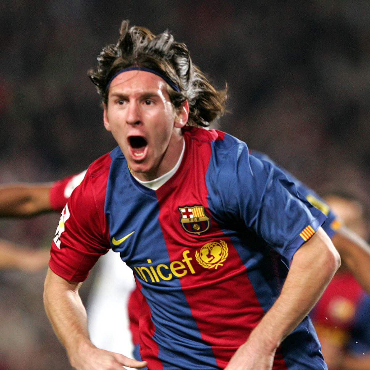 FC Barcelona メッシ 19番 シャツ 2008 Barcelona Short Sleeve Shirt, Champions League Badge