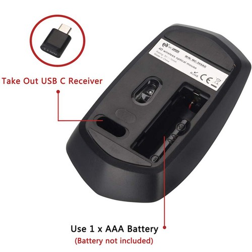Type C Wireless Mouse- Wireless Mouse DPI Adjustment for USB C Devices - Picture 8 of 9