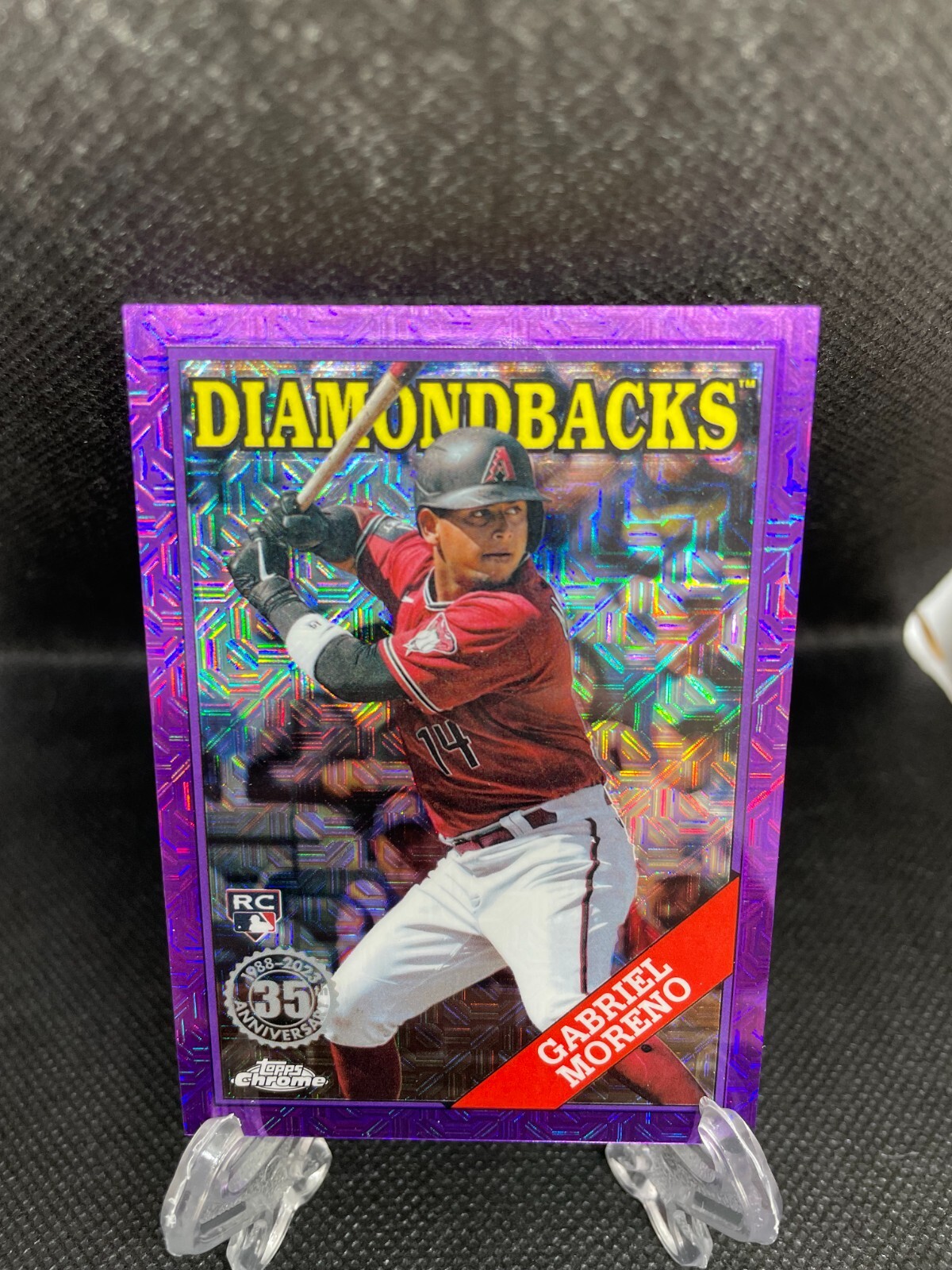 2023 Topps Update Series - Gabriel Moreno - 1988 Silver Pack Mojo Purple #69/75