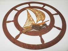 Nautical Sailboat metal wall art. Home Decor,Boat,Yacht,Beach House, Sea Themed