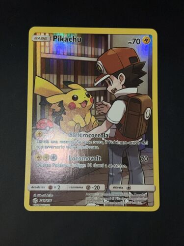 Pokemon Pikachu 241/236 Eclissi Cosmica Ita Con Ash Near Mint - Photo 2 sur 4