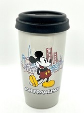Disney Mickey Mouse San Francisco Ceramic Travel Tumbler w/ Silicone Lid – EUC!