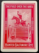 DR143 Swap Playing Cards 1 VINTAGE WHISKEY ADVT WIDE HUNTER BALTIMORE RYE HORSE