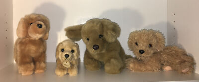 Lot of 4 Golden Retriever Plush Dogs Stuffed Animals Aurora Douglas Summit Coll