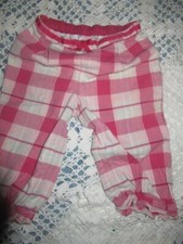 euc Janie and Jack pink plaid bloomer pants baby girl 12 m 18 m free Ship US