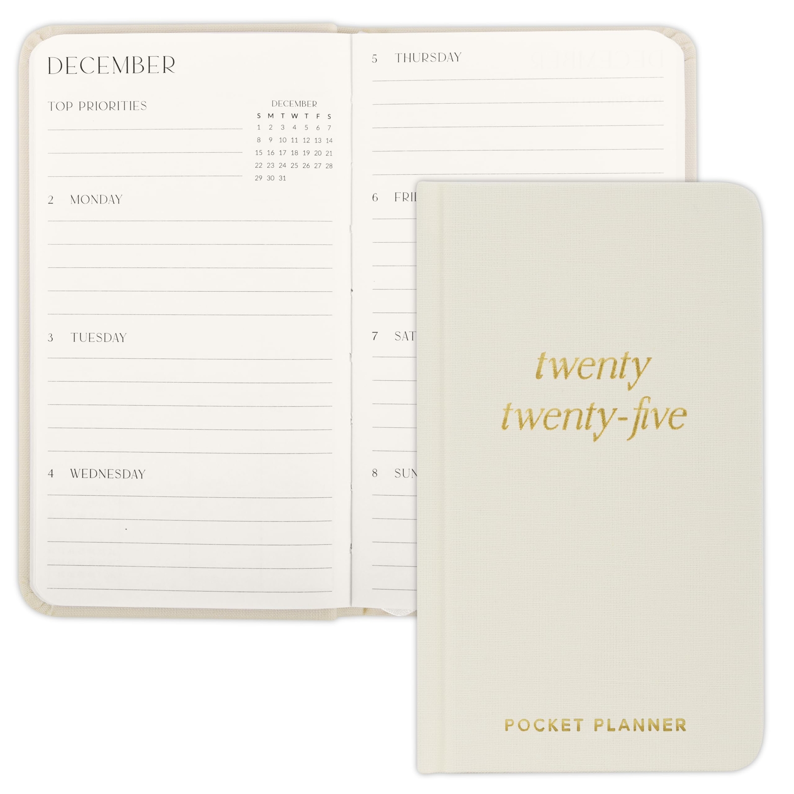 2024-2025 Pocket Calendar - Compact 6x3.5 Daily Planner Book for On-the-Go Planning