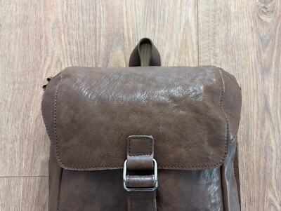 Harold's Men's Leather Rucksack Shoulder Bag Backpack Brown Luxury