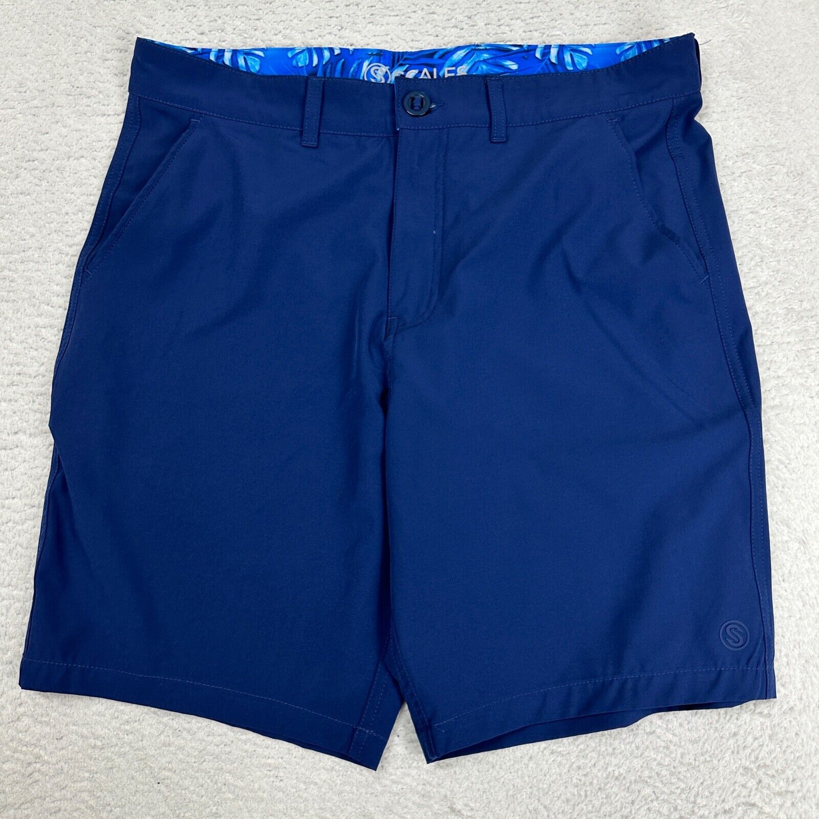 SCALES Fishing Shorts Men Size 32 (ACTUAL SIZE 33) Blue Performance Hybrid