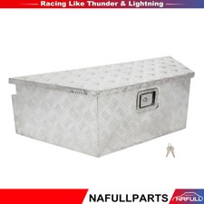 Remolque de aluminio 39"x16,5"x12" camioneta pickup lengüeta caja de herramientas plataforma debajo de la carrocería plateada