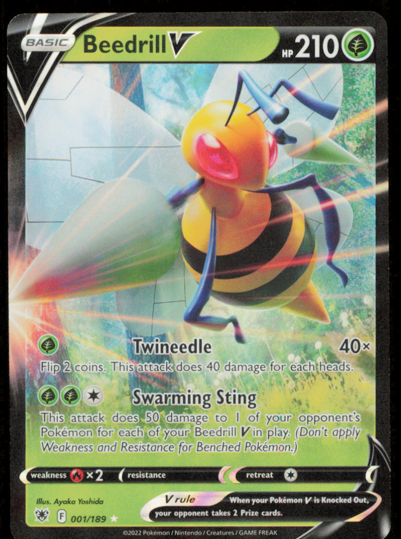 Beedrill V 001/189 Ultra Rare - 2022 Pokemon Astral Radiance NM