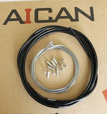 Aican PREMIUM bike bicycle SHIFT DERAILLEUR cable housing set kit Jagwire, Black