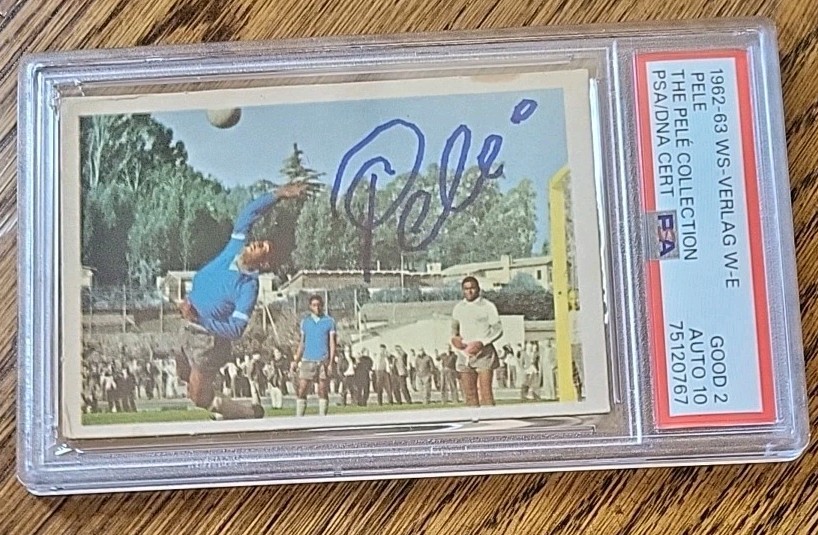 Pelé Collection SIGNED 1962-63 WS-Verlag W-E PSA 2++ PSA/DNA 10 AUTO Pele
