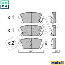 BRAKE PAD SET DISC BRAKE 22-0784-0 FOR KIA RONDO/III/MPV CARENS D4EAG4KA 2.0L