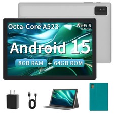 Android 15 Tablet for Adults, 10 inch Tablet - Google Tablet Computer with