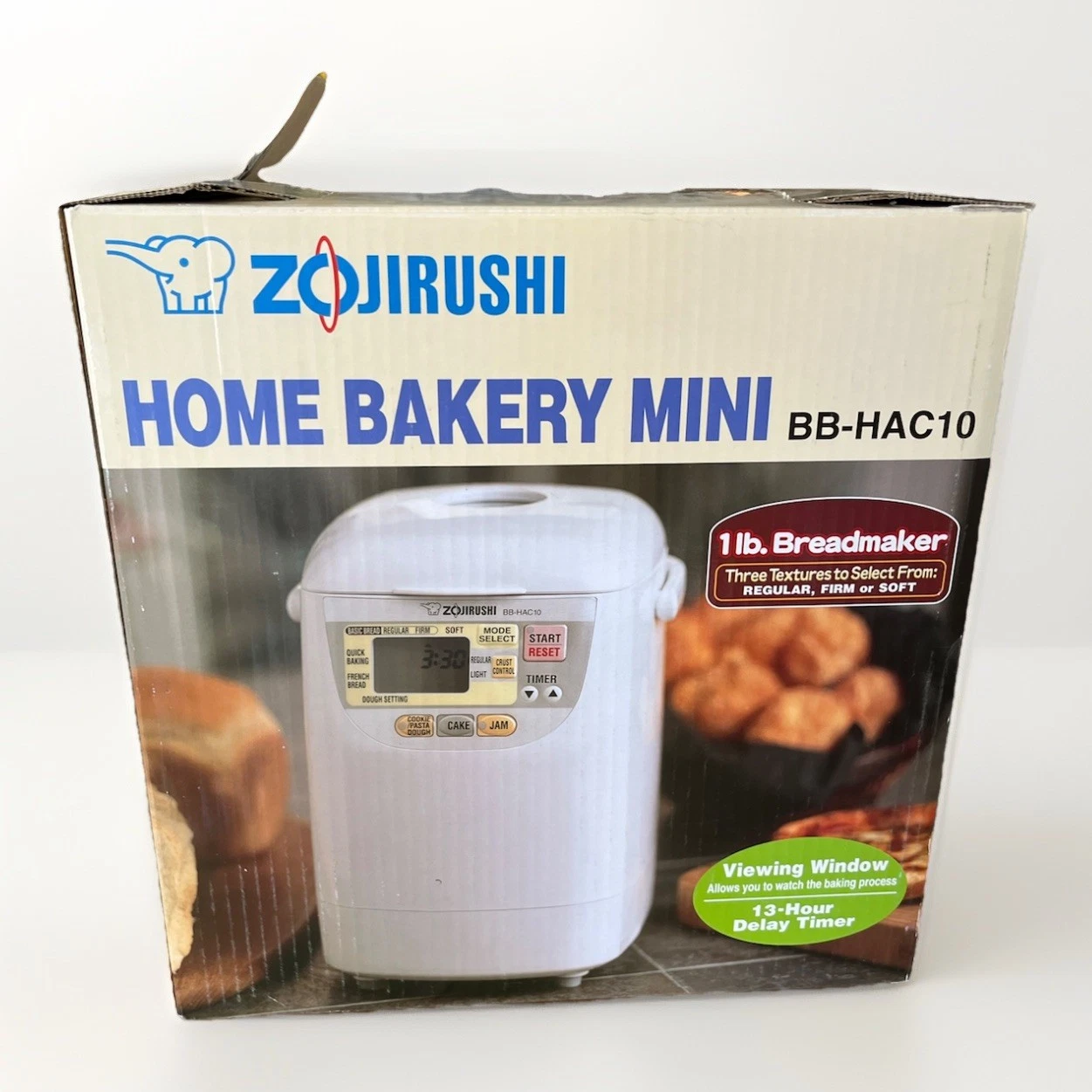 Zojirushi BB-HAC10 Home Bakery 1-Pound-Loaf Programmable Mini Breadmaker Like Nw