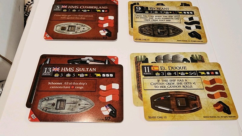 Pirates CSG 4 Ship Lot, Cumberland, Sultan, Recreant, El Duque Unpunched