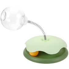 Durable Plastic Cat Treat Dispenser Spring Toy Interactive Feeding Toy for Pets