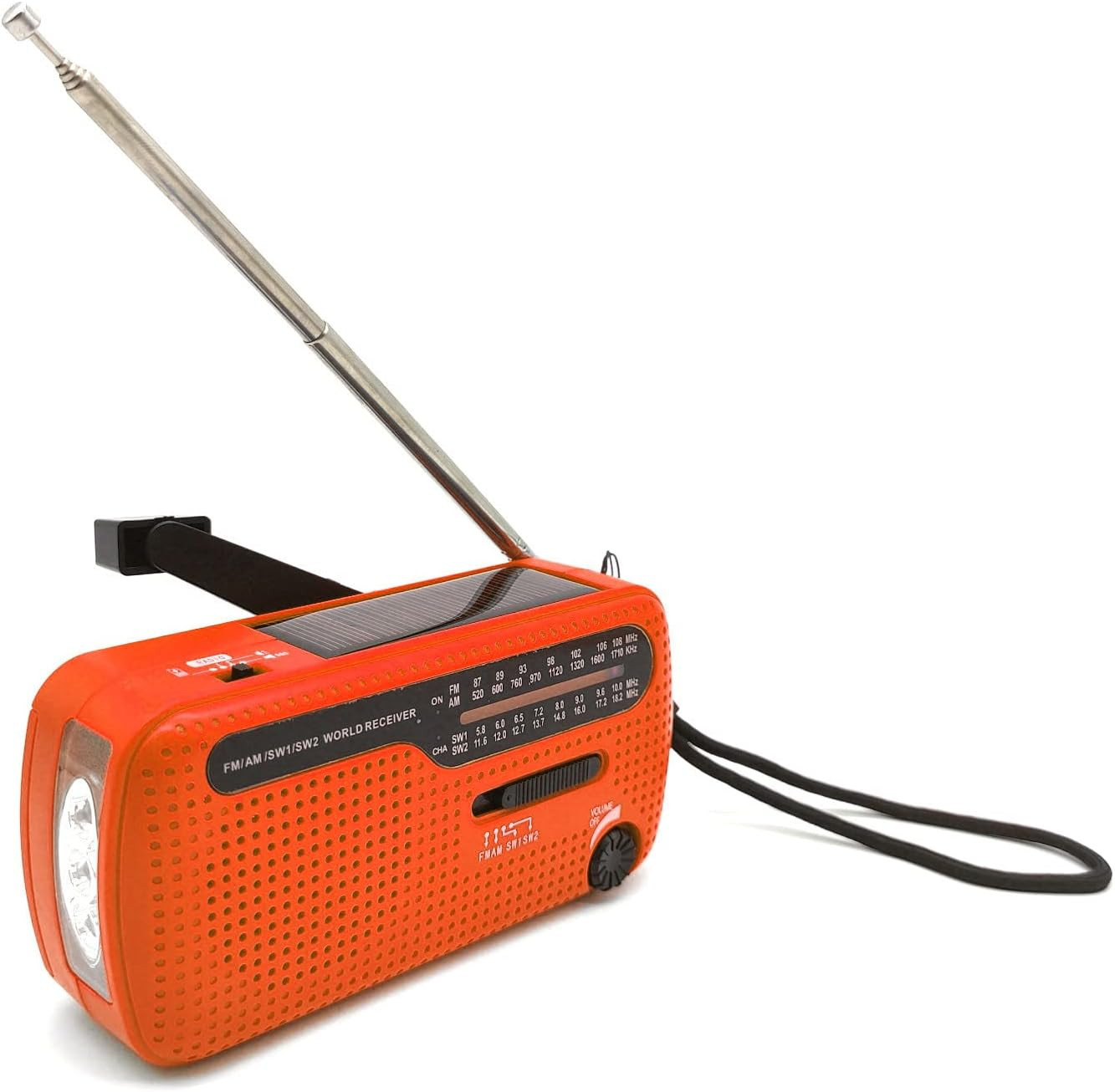 Radio Solare Dinamo Antica Scuola con Torcia e USB per Emergenza