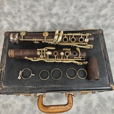 Vintage G. Leblanc Paris Symphonie Bb Clarinet Wood Parts/Repair Original Case