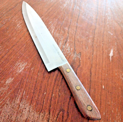 Rogers Master Guild 8'' Chef's Knife - Japan Full Tang Wood Handle 