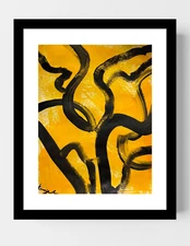 GUAJARDO Original Abstract Expressionism Road  14x11 Paper Signed Art