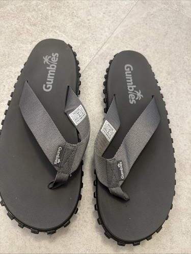 Gumbies Duck Bill Flip Flops Size UK 10 EU44 Men’s Grey New