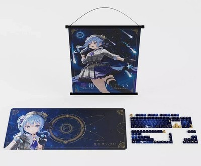 Hyte Hoshimachi Suisei Hololive Tastenkappe + Mauspad mit Gobelin Limited Japan