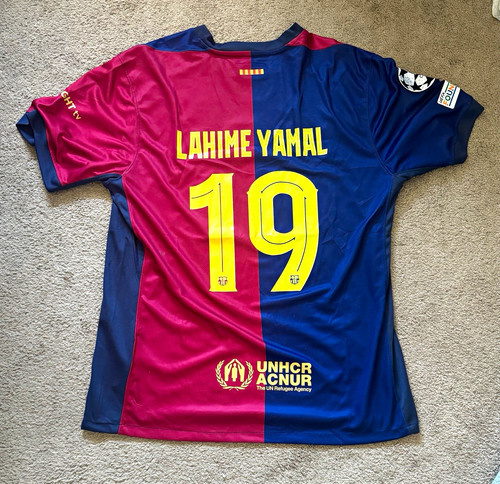 Nike FC Barcelona Lamine Yamal #19 Home Jersey 2024/25 UCL Slim Fit Men XXL