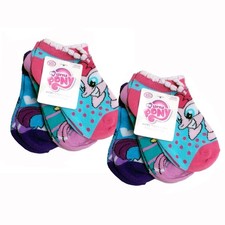 6 Pairs My Little Pony Kids Girls Socks Sock 4-6, Shoe Size 7-10 New